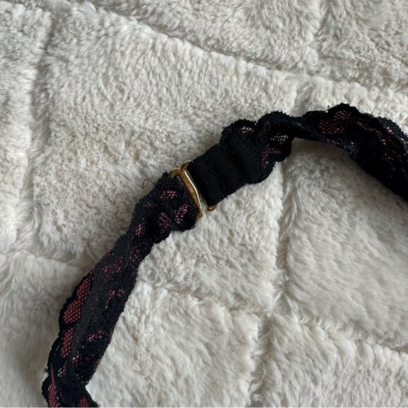 Victoria's Secret | Silver Label Black Chiffon Floral Babydoll | Size Medium - Picture 5 of 12